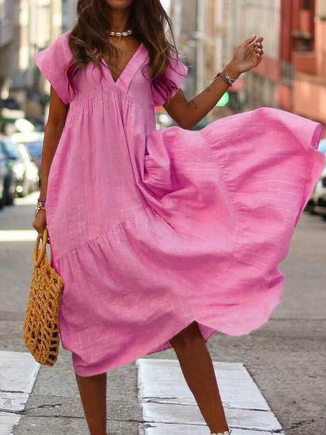 <tc>Maxi φορεμα  ABEONA ροζ</tc>