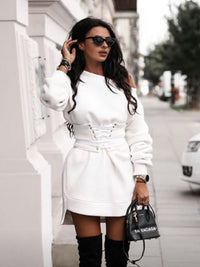 <tc>Mini φορεμα ANDREANA  λευκο</tc>