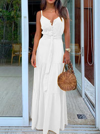 <tc>Maxi φορεμα AILISA λευκό</tc>