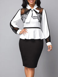 <tc>Midi φορεμα ANANA λευκό/μαύρο</tc>