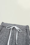 Gray Drawstring Waist Pocketed Joggers