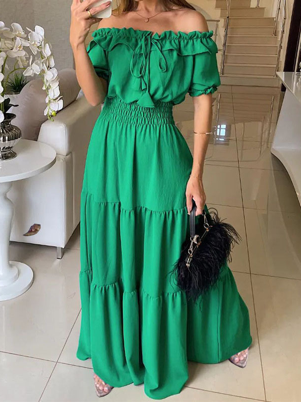 <tc>Maxi φορεμα KILONIJA πρασινο </tc>