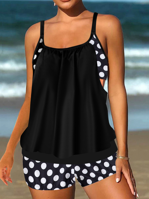 <tc>TANKINI KAROLINNA μαύρες μπούλες </tc>