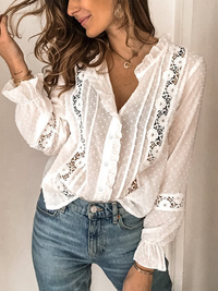 ELEGANT LACE BLUSE NIKITA white