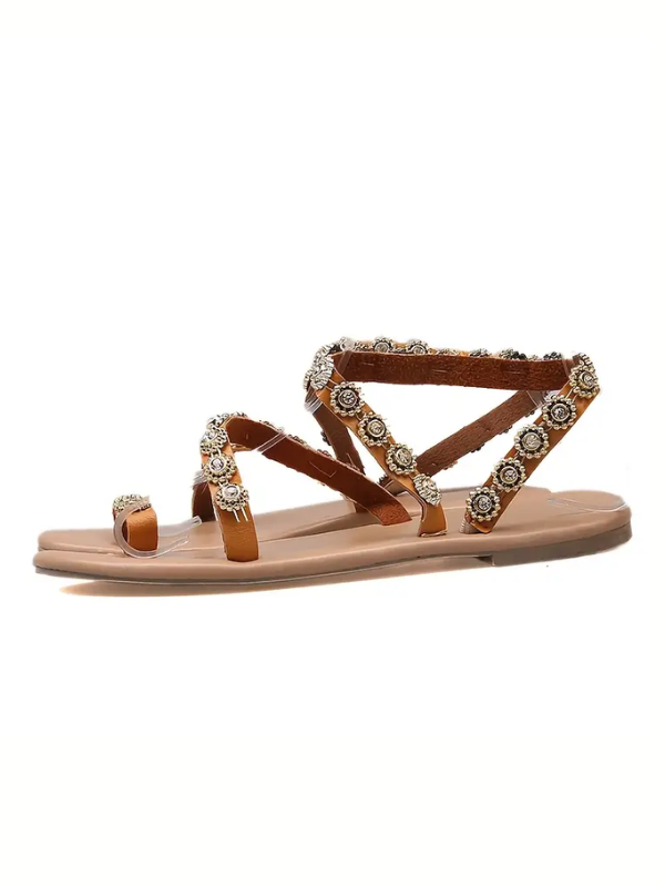 ΣΑΝΔΑΛΙΑ BOHO LINDAY καφέ
