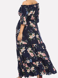 PLUS SIZE MAXI DRESS VICTORIA σκούρο μπλε