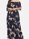 PLUS SIZE MAXI DRESS VICTORIA σκούρο μπλε