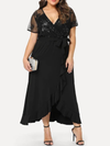 <tc>Midi φορεμα plus size TARRA μαύρο</tc>