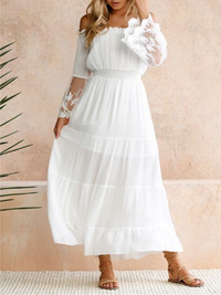 <tc>Maxi φορεμα MANIE  λευκο</tc>