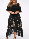 <tc>Midi φορεμα plus size  GENIA μαύρο</tc>