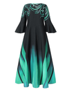 <tc>Maxi φορεμα SESSALEY μαύρο/ πράσινο</tc>