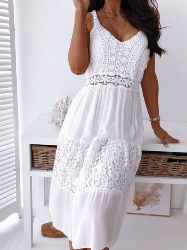 <tc>Midi φορεμα KLASINA λευκό</tc>