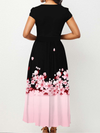 <tc>Midi φορεμα NANINE μαύρο/ροζ</tc>