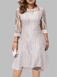 <tc>Midi φορεμα plus size  GRUSHA λευκο</tc>
