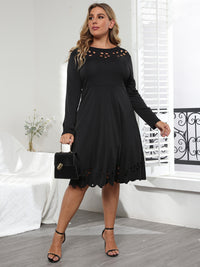 <tc>Mini φορεμα plus size MALINI μαύρο</tc>