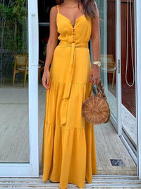 <tc>Maxi φορεμα AILISA κίτρινο</tc>