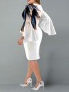 <tc>Μidi φορεμα plus size  CANDIDE λευκό</tc>