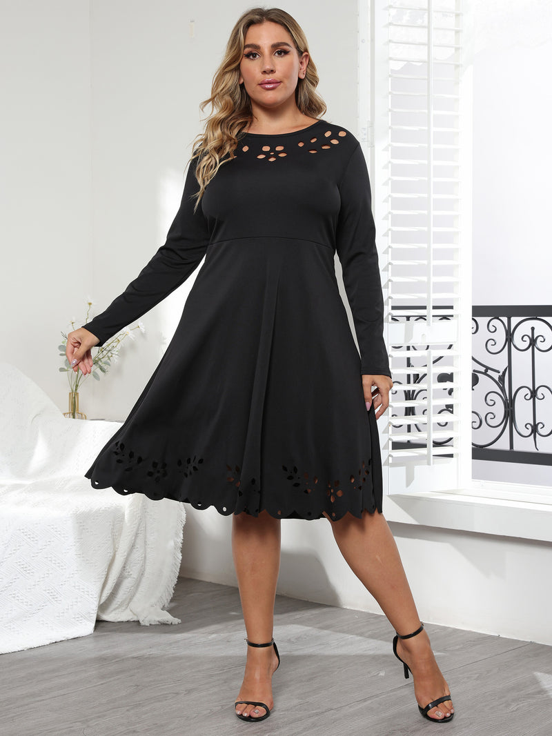 <tc>Mini φορεμα plus size MALINI μαύρο</tc>