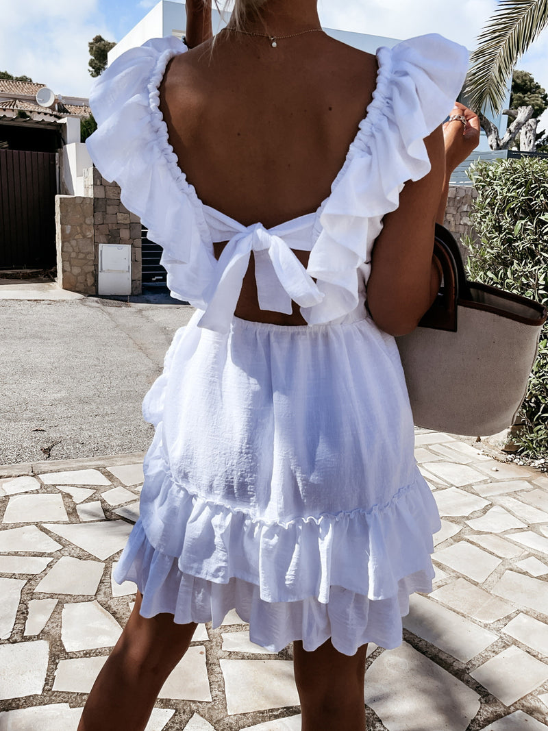 <tc>Mini φορεμα  CINDEY  λευκο</tc>