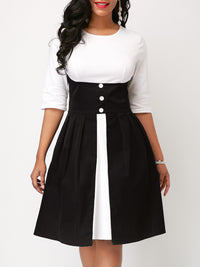 <tc>Mini φορεμα NANNY ασπρό/μαυρο</tc>