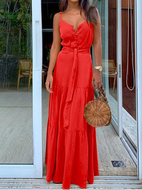 <tc>Maxi φορεμα AILISA κόκκινο</tc>