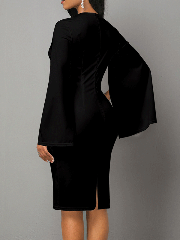 <tc>Midi φορεμα IDARINE μαύρο</tc>