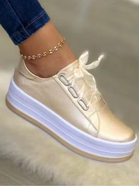 <tc>Sneakers HELANA χρυσό/λευκό</tc>